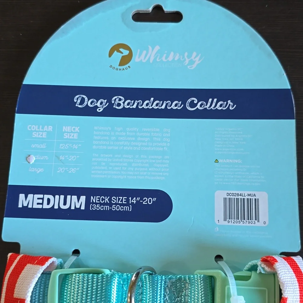 Whimsy Dog Bandana Collar‎ Size Medium Love is Love NWT